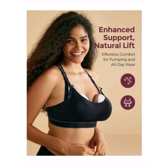 Momcozy Pumping Bra Women SZ L Plus Blk Wearable Breast Pump Suitable M5 S12 Pro - Picture 4 of 8